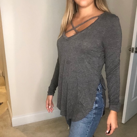 Tops - criss cross long sleeve